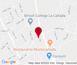 Localización de British College La Cañada